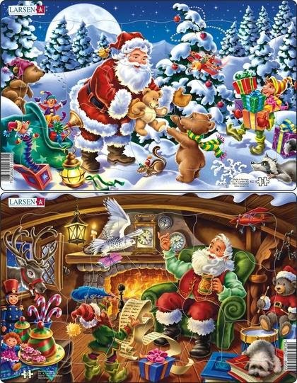 Zdjęcia - Puzzle i mozaiki Larsen Układanka Święty Mikołaj z prezentami Midi 