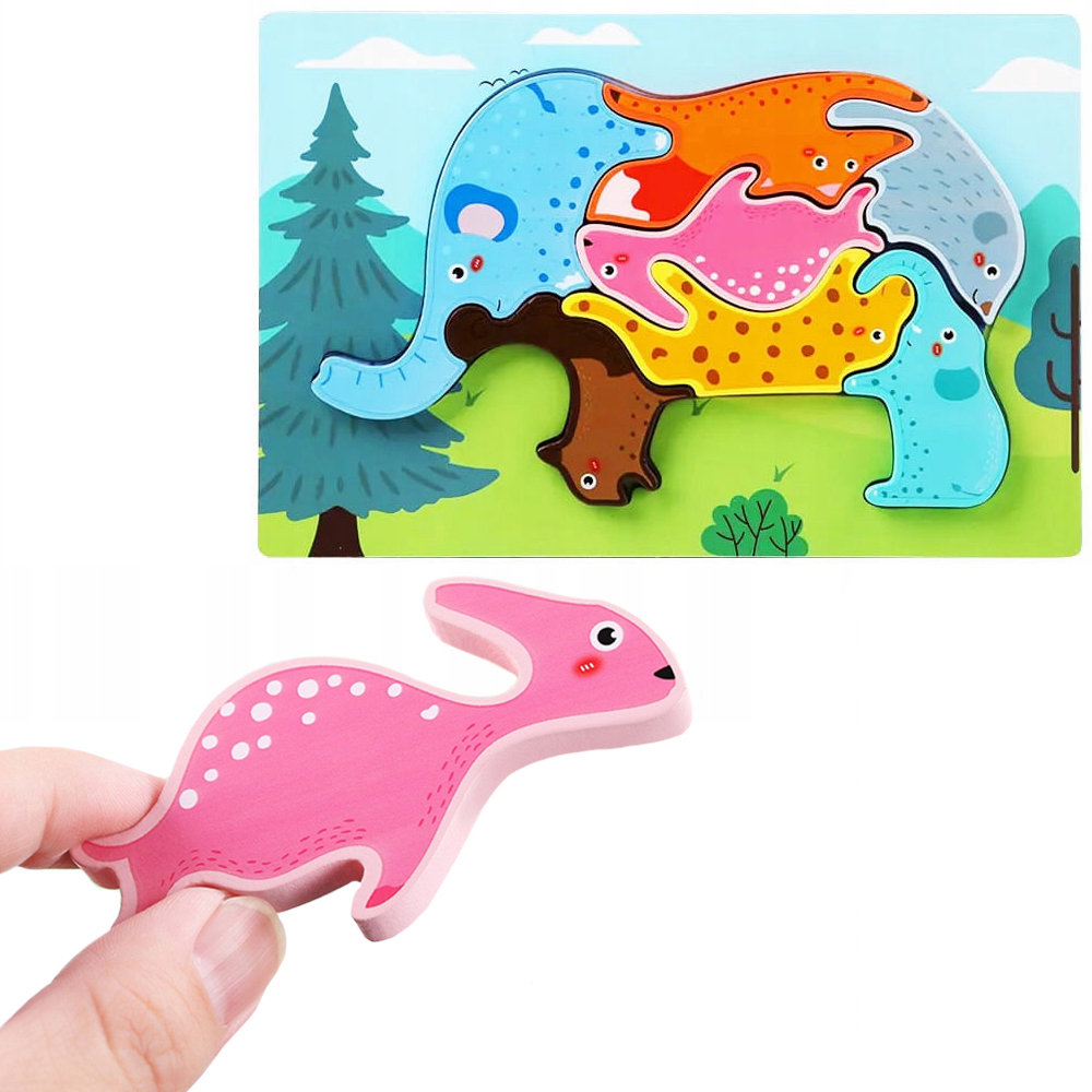 Trifox Układanka Zwierzęta 7 Elementów