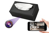 UKRYTA KAMERA WIFI W PUDEŁKU OD CHUSTECZEK CHUSTECZNIK PODGLĄD NA ŻYWO