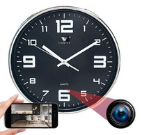 UKRYTA KAMERA WIFI ZEGAR NA ŚCIANĘ SZPIEGOWSKA DETEKCJA PODGLĄD NA ŻYWO