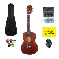 Ukulele Brown + zestaw akcesoriów/Harley Benton Harley Benton