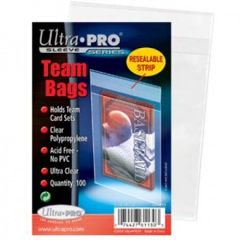 Ultra PRO Resealable Team Bags 1000 Pack 10 X 100ct Clear Card Sleeves Football Card Sleeves Ultra PRO Resealable Team Bags 1000 Pack 10 X 100ct Clear Card Sleeves Football Card Sleeves