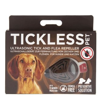 Ultradźwiękowa ochrona przed kleszczami dla psów TICKLESS, brązowy - TickLess