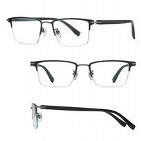 ULTRALEKKIE okulary Zerówki TYTANOWE Blue Light do Komputera Oprawki Męskie