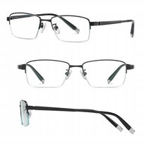 ULTRALEKKIE okulary Zerówki TYTANOWE Blue Light do Komputera Oprawki Męskie