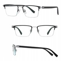 ULTRALEKKIE okulary Zerówki TYTANOWE Blue Light do Komputera Oprawki Męskie