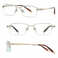 ULTRALEKKIE okulary Zerówki TYTANOWE Blue Light do Komputera Oprawki Męskie