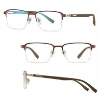 ULTRALEKKIE okulary Zerówki TYTANOWE Blue Light do Komputera Oprawki Unisex