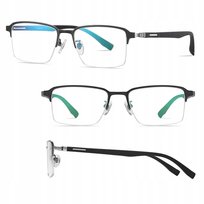 ULTRALEKKIE okulary Zerówki TYTANOWE Blue Light do Komputera Oprawki Unisex