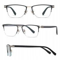 ULTRALEKKIE okulary Zerówki TYTANOWE Blue Light do Komputera Oprawki Unisex