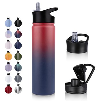 UMBFUN Izolowana butelka na wodę 750 ml 2 pokrywki - brak danych