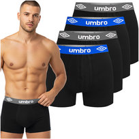Umbro Bokserki Męskie 4 Sztuki BM560 Czarne Bawełniane Rozmiar L Umbro