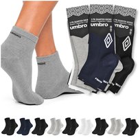 UMBRO Skarpety Męskie 9 par Quarter Zakostki Bawełniane Mix Kolorów 43/46 Umbro