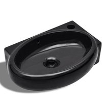 Umywalka ceramiczna czarna 410x280x125 mm / AAALOE