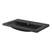 Umywalka ceramiczna GoodHome Nira 80 cm czarna Goodhome