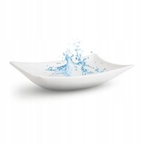 UMYWALKA CERAMICZNA NABLATOWA STAWIANA BIAŁA WHITE PROSTOKĄT WOLNOSTOJĄCA