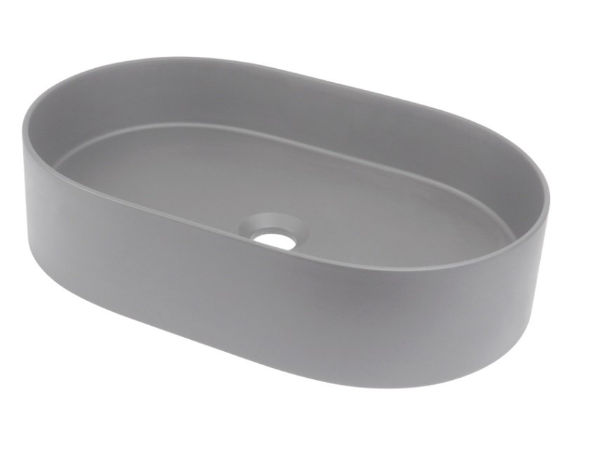 Deante Deante Szary Umywalka Granitowa Owalna Silia Metalik