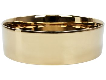 Umywalka nablatowa ceramiczna  40 cm złota BEJIS - Beliani