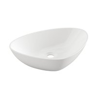Umywalka Nablatowa Trigono Invena Trend, 50 Cm, Trójkątna Biała