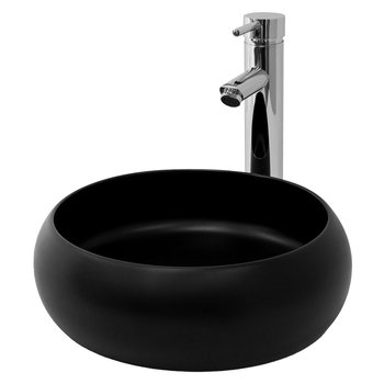 Umywalka Ø 35x30 cm Black Ceramic - ML-DESIGN
