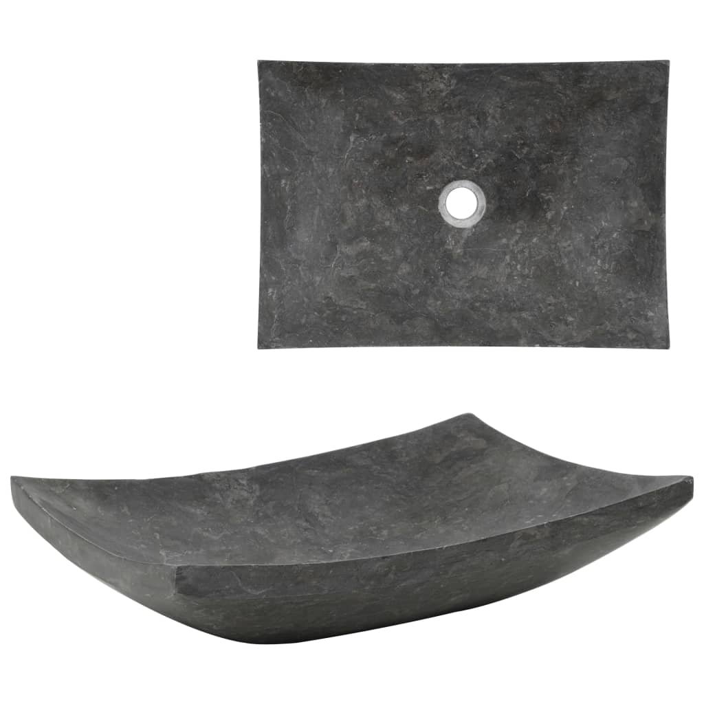 Umywalka vidaXL, czarna, 50x35x12 cm