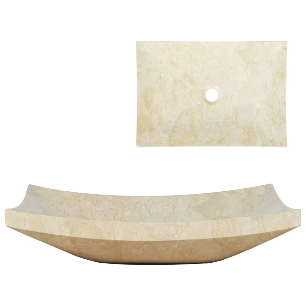 Umywalka vidaXL, kremowa, 50x35x12 cm