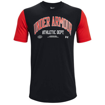 Under Armour Athletic Department Colorblock Ss Tee 1370515-001 Męski T-Shirt Czarny - Under Armour