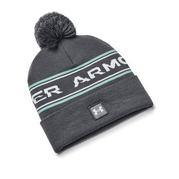 Under Armour, Czapka Men's Halftime Pom Beanie męska, Szara, 1379985-012, Rozmiar uniwersalny - Under Armour