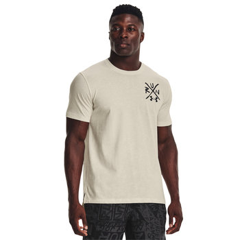 Under Armour Destroy All Miles Tee 1370337-279 męski t-shirt beżowy - Under Armour