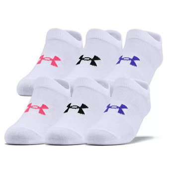 Under Armour Kids Essential NS Socks 6PK 1332982-100, dla chłopca, Skarpetki, Białe - Under Armour