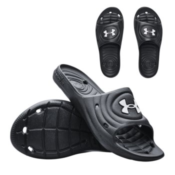 Under Armour, Klapki męskie Locker IV SL, 3023758-001, Czarne, Rozmiar 45 - Under Armour