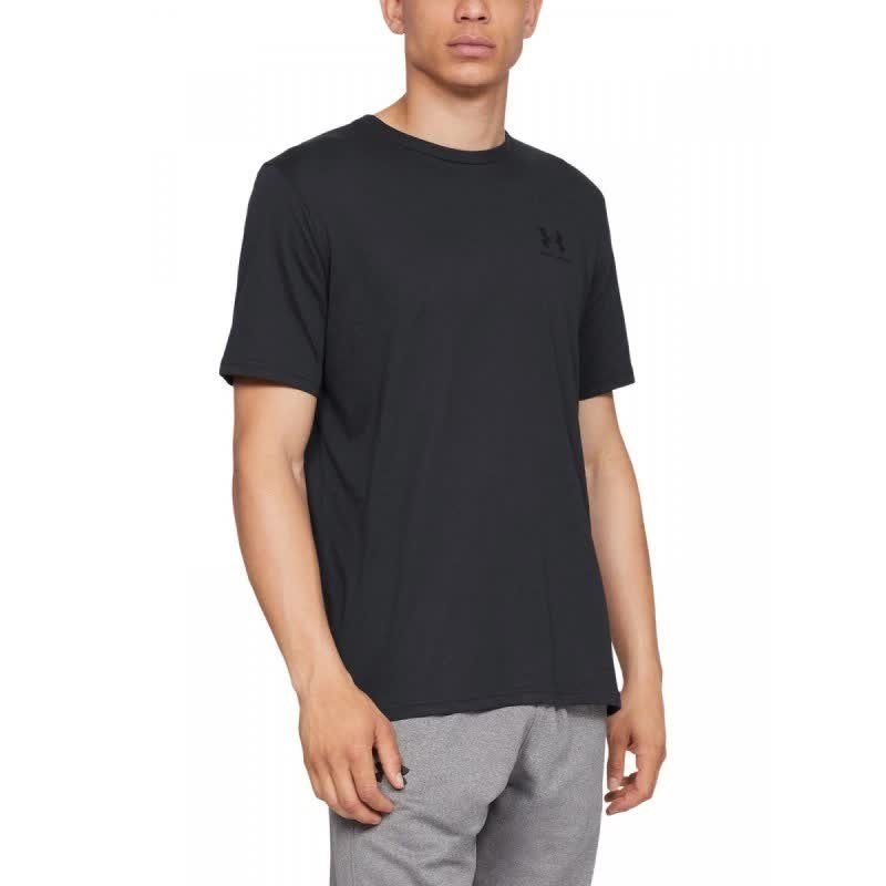Under Armour Koszulka Męska 1326799-001 SPORTSTYLE LEFT CHEST SS czarny M
