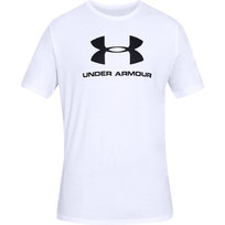Under Armour, Koszulka sportowa męska, SPORTSTYLE LOGO SS, 1329590-100, Biała, Rozmiar M
