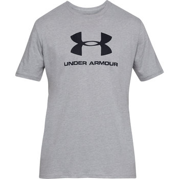 Under Armour, Koszulka sportowa męska, SPORTSTYLE LOGO SS, Szara, 1329590-036,  Rozmiar M - Under Armour