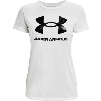 Under Armour, Koszulka treningowa damska, Sportstyle Logo SS, Biała, 1356305-102, Rozmiar S - Under Armour