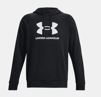 Under Armour, Męska polarowa bluza z kapturem Rival, czarna, rozmiar L (1379758) - Under Armour