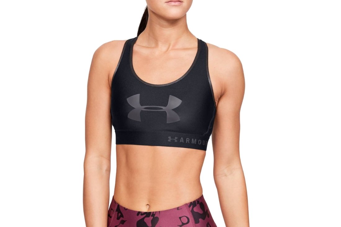 Under Armour Mid Keyhole Graphic Bra 1344333-001, Kobieta