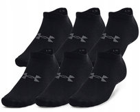 Under Armour Skarpetki Unisex 1370542-001 Essential No Show 6pk czarny XL Under Armor