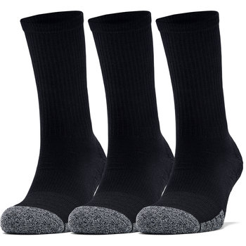 Under Armour, Skarpety treningowe (3-pack), Heatgear Crew, 1346751-001, Czarne, Rozmiar M - Under Armour