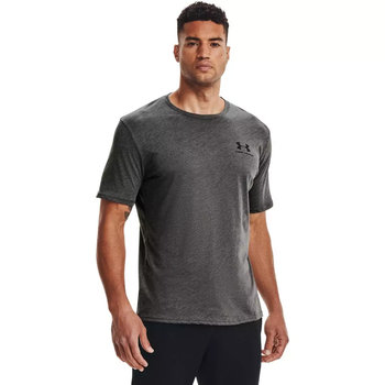 Under Armour Sportstyle Left Chest Tee 1326799-019, Męskie, t-shirt, Szary - Under Armour