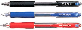 Uni, długopis SN-100 Lacknock, czerwony - POSCA
