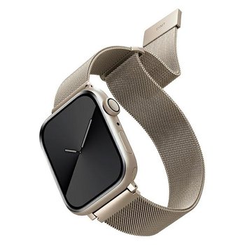 UNIQ pasek Dante Apple Watch Series 4/5/6/7/SE 38/40/41mm. Stainless Steel starlight - UNIQ