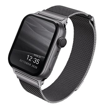 UNIQ pasek Dante Apple Watch Series 4/5/6/SE 44mm. Stainless Steel grafitowy/graphite - UNIQ