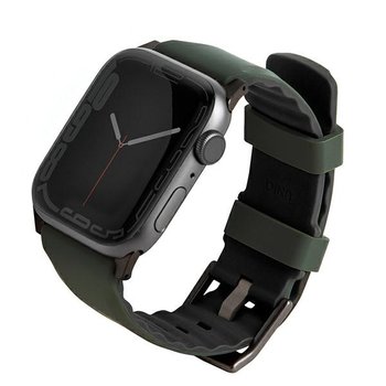 UNIQ pasek Linus Apple Watch Series 4/5/6/7/8/SE/SE2/Ultra 42/44/45mm. Airosoft Silicone zielony/moss green - UNIQ