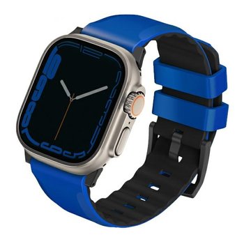 UNIQ pasek Linus silikonowy sportowy do Apple Watch 1/2/3/4/5/6/7/8/9/SE/SE2/Ultra/Ultra 2 42/44/45/49mm Airosoft Silicone niebieski/racing blue - UNIQ