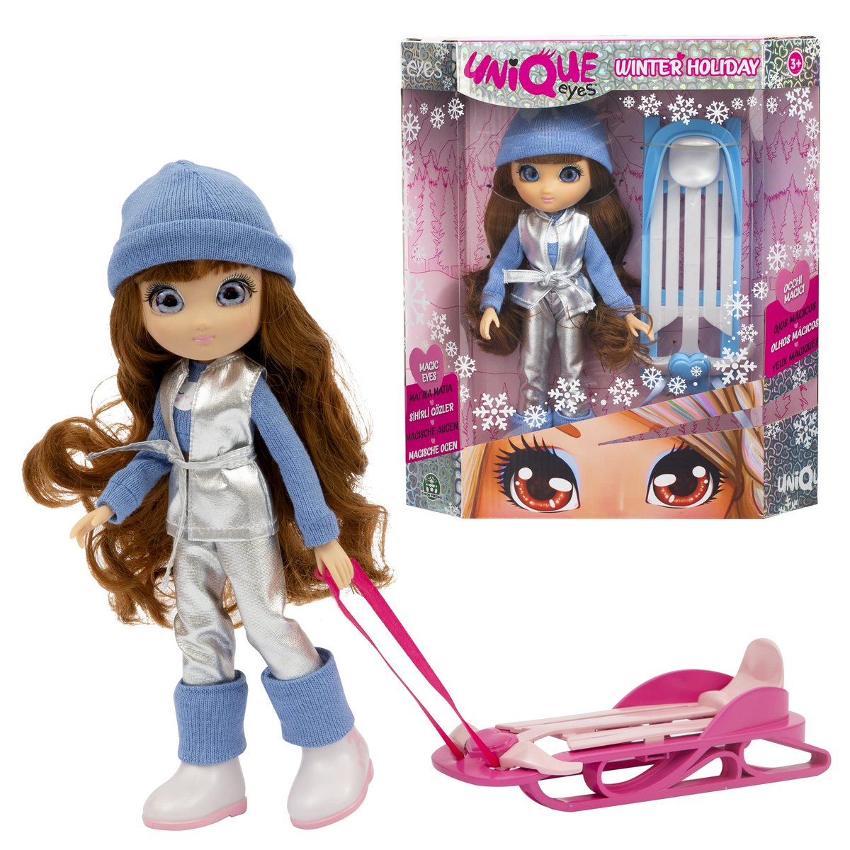 UNIQUE EYES, Poupée de 25 cm - Amy, avec Leur Regard Qui Te Suit des Yeux, avec vêtements, Jouet pour Enfants dès 4 Ans, GIOCHI PREZIOSI, MYM001