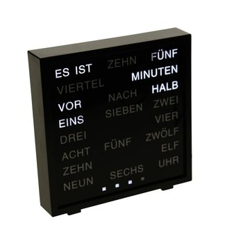 United Entertainment Zegar słowny LED, język niemiecki, 16,5x17 cm  - United Entertainment
