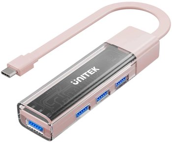 Unitek Hub dwukierunkowy USB C/USB A 5Gbps różowy - Unitek