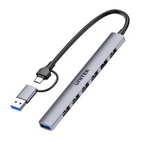 Unitek Hub USB-A/C 7w1 USB A z adapterem USB A 5 Gbps Unitek