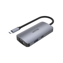 Unitek HUB USB TYP-C 1 x USB 3.1 Gen 1 VGA 2xHDMI PD MST (D1051A)